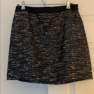 Black and white miniskirt